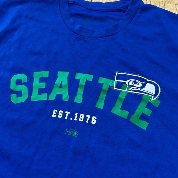 Seattle Seahawks Nike Rewind Short Sleeve Heavyweight T Shirt - Mens XL - Picture 3 of 6